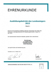 Ausbildungsbetrieb 2015