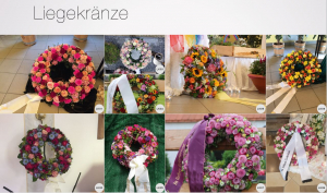 Blumen Liegekränze